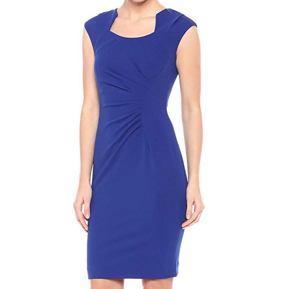 Calvin Klein Dresses & Skirts - Calvin Klein Cap-Sleeve Side-Ruched Sheath Dress